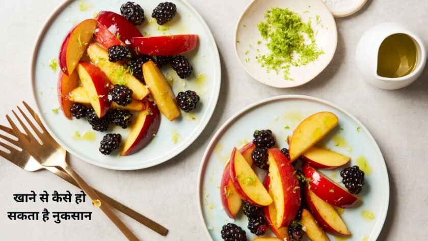 How can eating cut fruits cause harm?