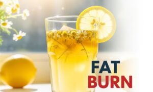 Drinking chamomile tea and lemon water before sleeping at night helps burn fat
